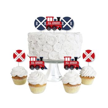 推荐Railroad Party Crossing - Dessert Cupcake Toppers - Steam Train Birthday Party or Baby Shower Clear Treat Picks - Set of 24商品
