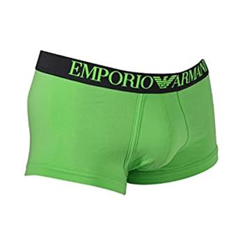时尚阿玛尼内裤男装, Emporio Armani | EMPORIO ARMANI 男士绿色平角内裤 111866-4A540-03682商品图片 满$100享9.5折, 满折