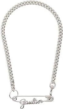 Jean Paul Gaultier | Silver 'The Gaultier Safety Pin' Necklace,商家Ssense US,价格¥2716