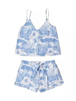 Desmond & Dempsey | 2-Piece Printed Cotton Pajama Short Set 满$250享8.5折, 满折
