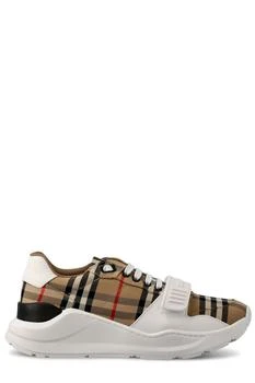 Burberry | Burberry Vintage Check-Pattern Touch-Strap Lace-Up Sneakers 8.1折
