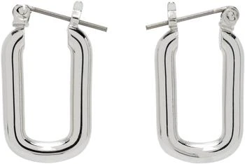 Laura Lombardi | Silver Cresca Hoop Earrings,商家SSENSE CA,价格¥359