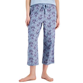 Charter Club | Women's Printed Cotton Capri Pajama Pants, Created for Macy's商品图片,3.9折
