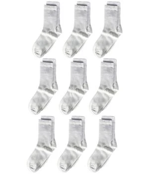 推荐Seamless Sport Non-Cushion Crew Socks 9-Pack (Toddler/Little Kid/Big Kid/Adult)商品