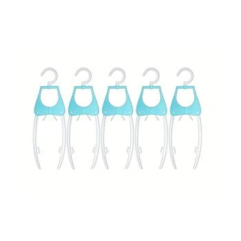Basicwise | Vintiquewise Foldable Portable Plastic Hangers for Travel, Set of 5,商家Macy's,价格¥62