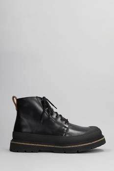 Birkenstock | Prescott Combat Boots In Dark Brown Leather 