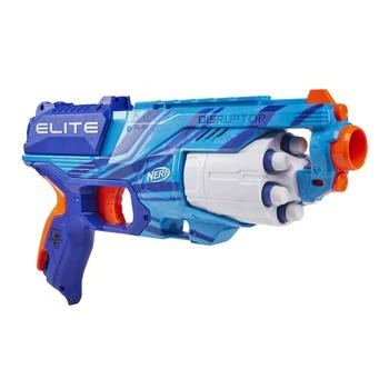 Nerf | NERF Elite Disruptor Blaster Reflex Blue -- 6-Dart Rotating Drum, 6 Official Elite Darts, Slam Fire (Amazon Exclusive) 