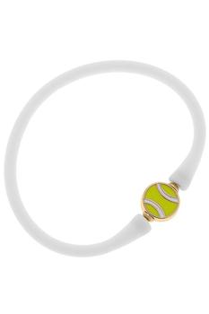 商品Canvas Style | Bali Tennis Ball Bead Silicone Bracelet In White,商家Verishop,价格¥214图片