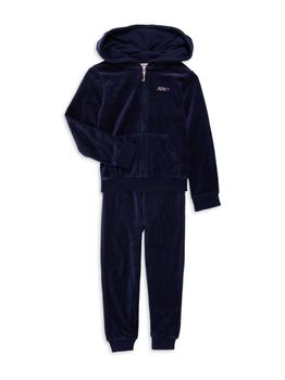 Juicy Couture, Juicy Couture | Little Girl's 2-Piece Velvet Hoodie & Joggers Set商品图片 3.5折