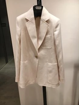 Max Mara | MaxMara 2024春夏纯色亚麻一粒扣西装外套 BOEMIA 1041094206,商家La Vita HK,价格¥5025