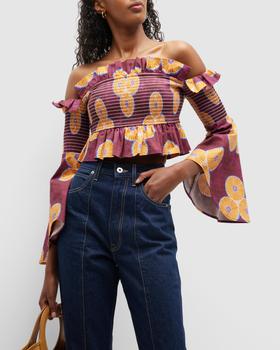 推荐Isabella Off-The-Shoulder Cropped Blouse商品