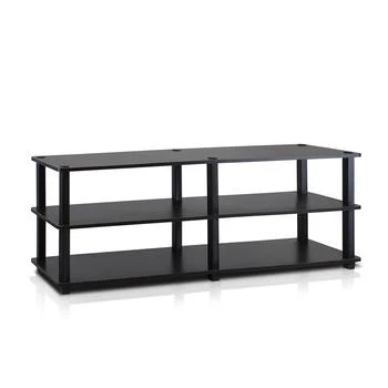 Furinno | TST No Tools 3-Tier Wide Shoe Storage Rack, Espresso/Black,商家Premium Outlets,价格¥607