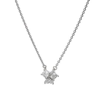 商品Âme Trio 18K White Gold, Lab-Grown Diamond 0.78ct. tw. Small Pendant Necklace图片