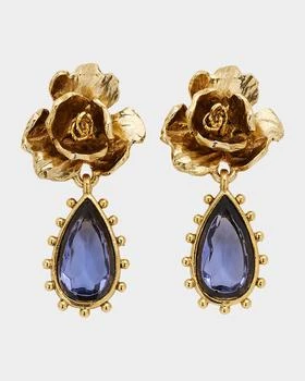 Oscar de la Renta | Crystal Petal Rose Earrings,商家Neiman Marcus,价格¥2448