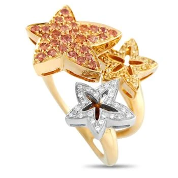 Io Si | Io Si 18K Yellow and White Gold 1.09ct Diamond and Sapphire Star Ring,商家Premium Outlets,价格¥12663