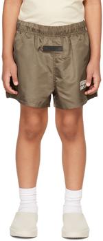 Essentials | Kids Brown Nylon Shorts商品图片,7.5折