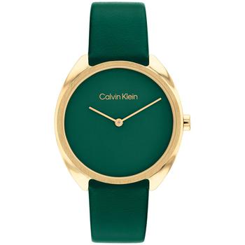 Calvin Klein | Women's Quartz Green Leather Strap Watch 34mm商品图片,