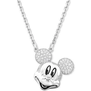 Swarovski | Disney Mickey Mouse Silver-Tone Crystal Pendant Necklace, 19-1/4" 