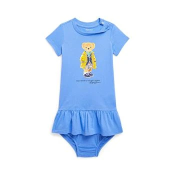 Polo Bear Cotton Jersey Dress & Bloomer (Infant)