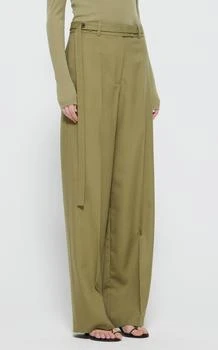 推荐Róhe - Belted Relaxed Pants - Green - FR 38 - Moda Operandi商品