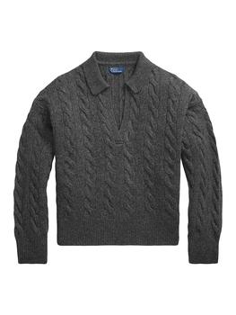 Ralph Lauren | Wool-Blend Cable-Knit Polo Sweater商品图片,7.9折