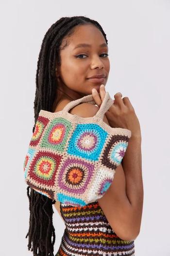 Urban Outfitters | Daisy Crochet Mini Tote Bag商品图片,5.7折, 1件9.5折, 一件九五折