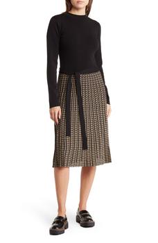 MAXSTUDIO | Pleated Long Sleeve Sweater Dress商品图片,2.9折