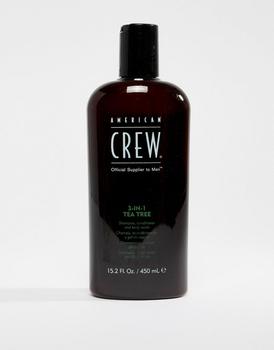 商品American Crew Classic 3 in 1 Tea Tree Shampoo & Conditioner & body wash 450ml图片