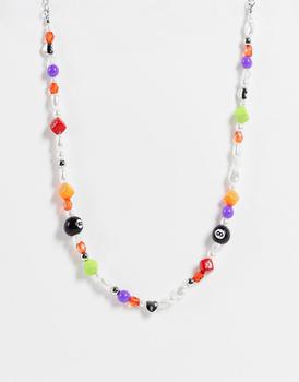ASOS | ASOS DESIGN beaded necklace with dice商品图片,7.5折