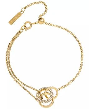 Olivia Burton | 18K Gold-Plated Crystal Interlink Bracelet,商家Macy's,价格¥760