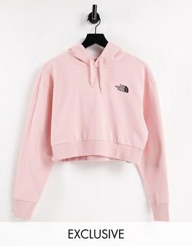 推荐The North Face Trend cropped hoodie in pink Exclusive at ASOS商品
