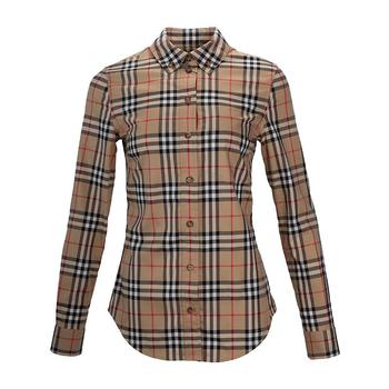 巴宝莉短袖, Burberry | Burberry 巴宝莉 女士米色格子衬衣8022284商品图片 额外8.2折x额外9折, 额外八二折, 额外九折