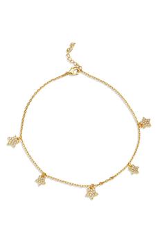 商品Savvy Cie Jewels | 18K Gold Plated Star Charm Anklet,商家Nordstrom Rack,价格¥215图片