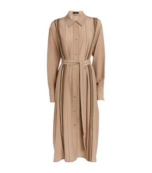 Joseph | Silk-Blend Midi Shirt Dress商品图片,