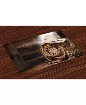 Ambesonne | Western Place Mats, Set of 4,商家Macy's,价格¥228