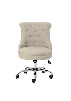 商品Contemporary Home Living | 37.5" Wheat Brown and Silver Contemporary Handcrafted Home Office Desk Chair,商家Belk,价格¥2142图片