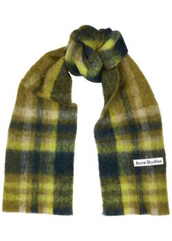 Acne Studios | Vanna tartan alpaca-blend scarf商品图片,