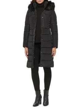 推荐Faux Fur Trim Puffer Coat商品