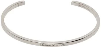 MAISON MARGIELA | Silver Logo Cuff Bracelet,商家SSENSE CA,价格¥2769