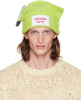 Charles Jeffrey Loverboy | Green Chunky Punk Ears Beanie商品图片,独家减免邮费