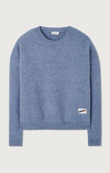 Maternal America, American Vintage | American Vintage Vitow Round Collared Knit - Mottled Horizon商品图片 满$250减$20, 满减