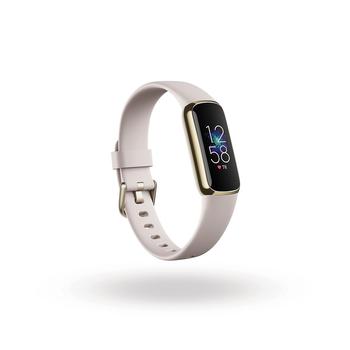 商品Luxe Fitness Tracker in Soft Gold with Lunar White Wrist Band图片