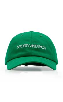 Sporty & Rich | Sporty & Rich - Women's Disco Cotton Baseball Hat - Green - OS - Moda Operandi商品图片,5折