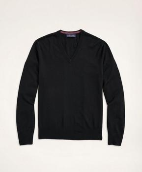 Brooks Brothers | Merino Wool V-Neck Sweater商品图片,4折
