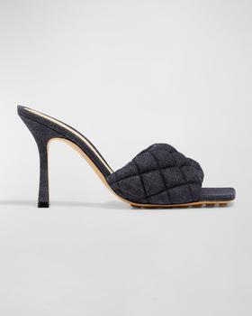 Bottega Veneta | Matelasse Quilted Denim Mule Sandals商品图片,