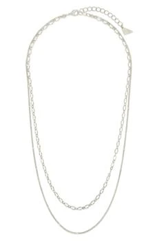Sterling Forever | Serenity Mixed Chain Necklace,商家Nordstrom Rack,价格¥51
