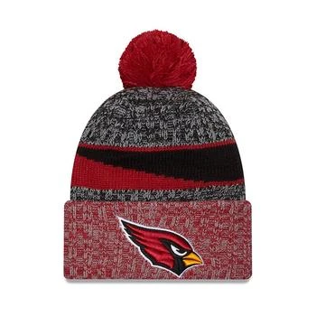 New Era | Men's Black, Cardinal Arizona Cardinals 2023 Sideline Sport Cuffed Pom Knit Hat 独家减免邮费