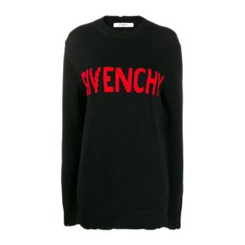 纪梵希短袖直邮, Givenchy | Givenchy 纪梵希 女士黑色Logo字母套衫 BW907F4Z5B-009商品图片 满$100享9.5折, 满折