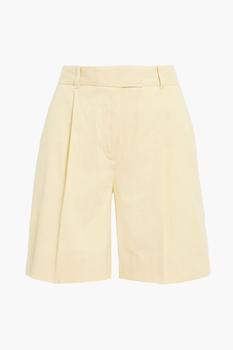 IRIS & INK, IRIS & INK | Felice pleated linen-blend twill shorts商品图片 6折