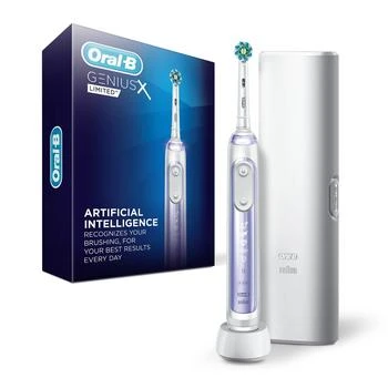 Oral-B | Oral-B Genius X Limited, Electric Toothbrush with Artificial Intelligence, Rechargeable Toothbrush (1) Replacement Brush Head, Travel Case, Orchid Purple,商家Amazon US editor's selection,价格¥1669